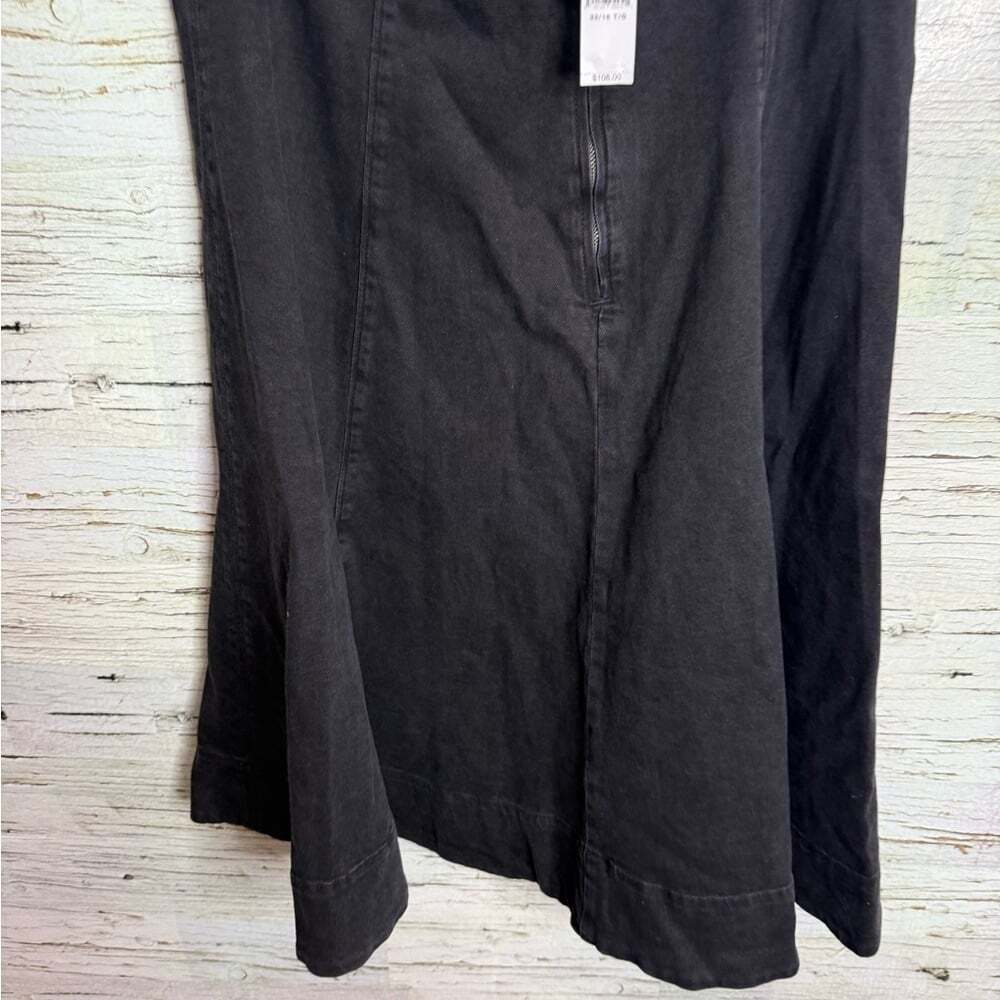 GAP Black Midi Skirt NWT denim jean a-line size 33/16 - Picture 2 of 6